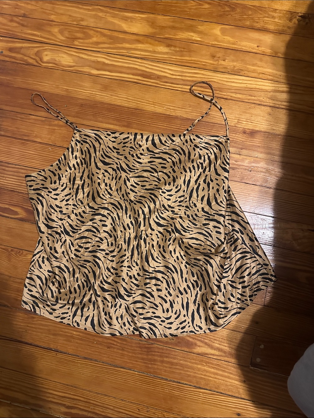 Nine West Beige and Black Animal Print Camisole